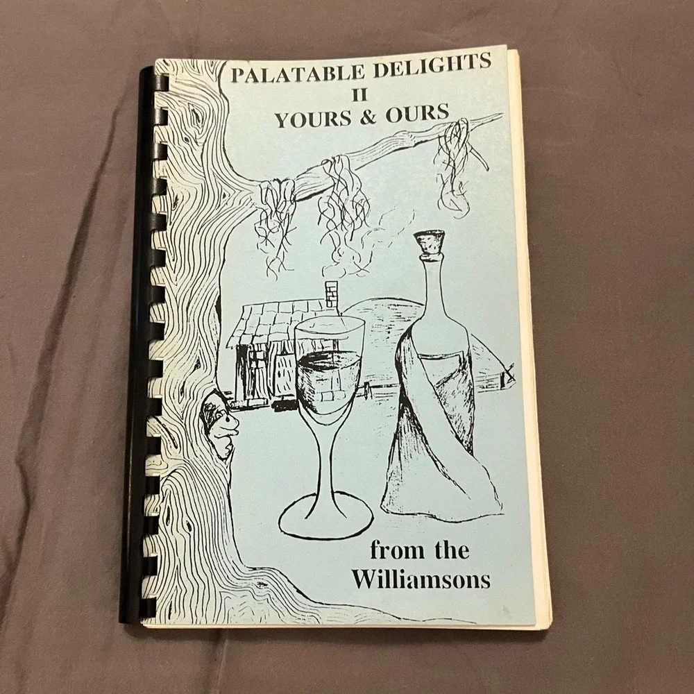 Palatable Delights II‎ Yours & Ours Williamsons Vintage Spiral Cookbook Blue